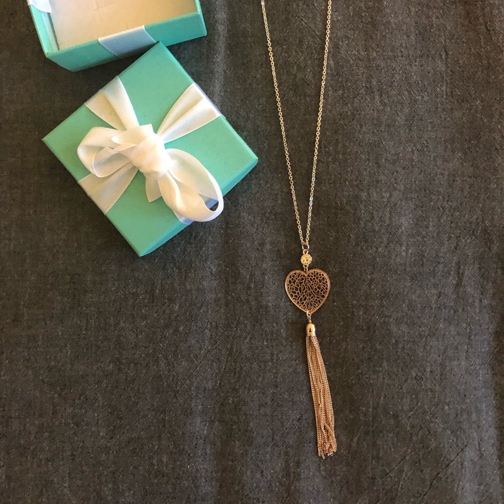 LC brand new 32” silver necklace